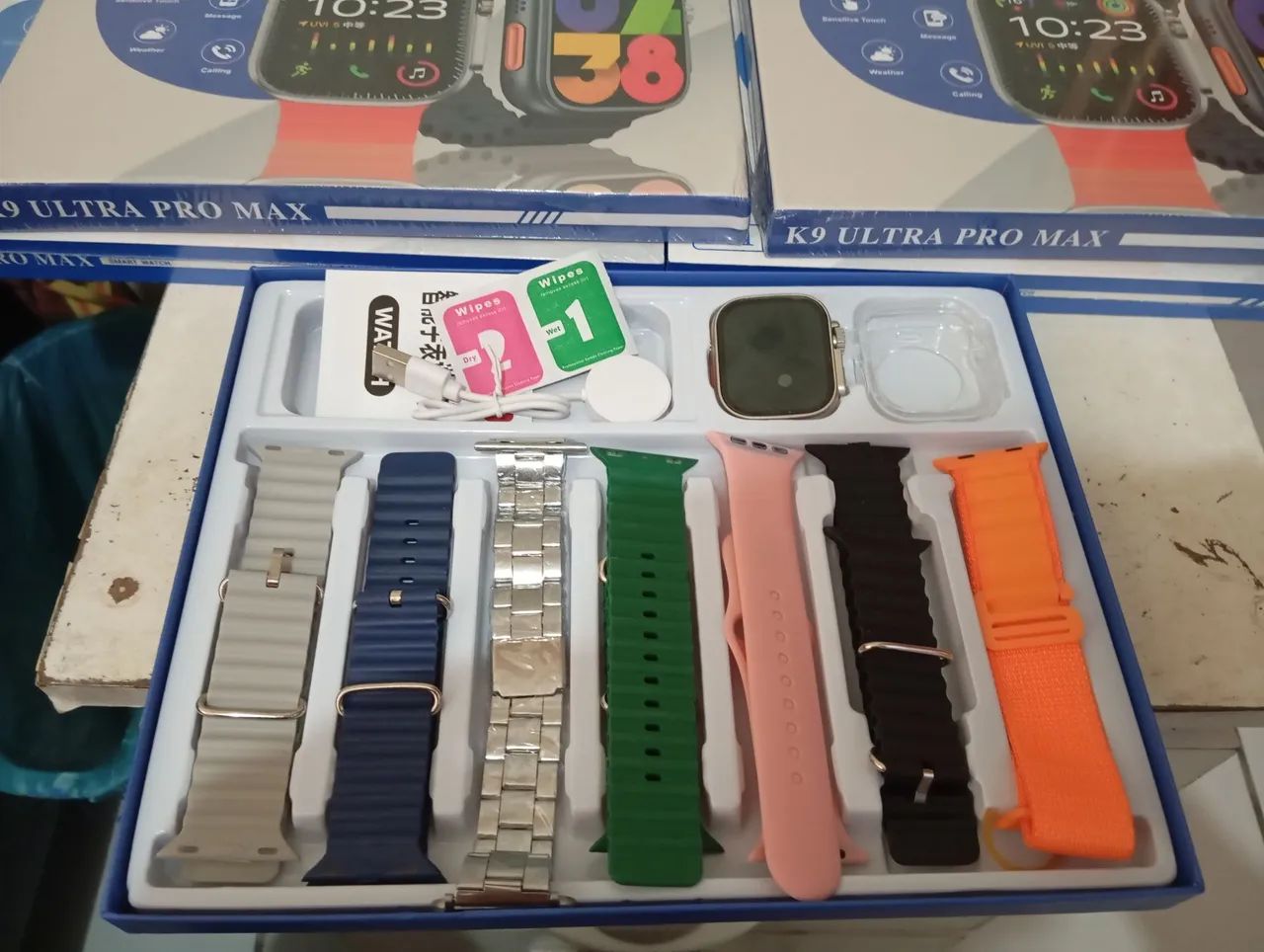 Novo Smart Watch K9 Ultra Pro Max Seri 10 49mm com 7 Pulseiras Esporte - Foto 4