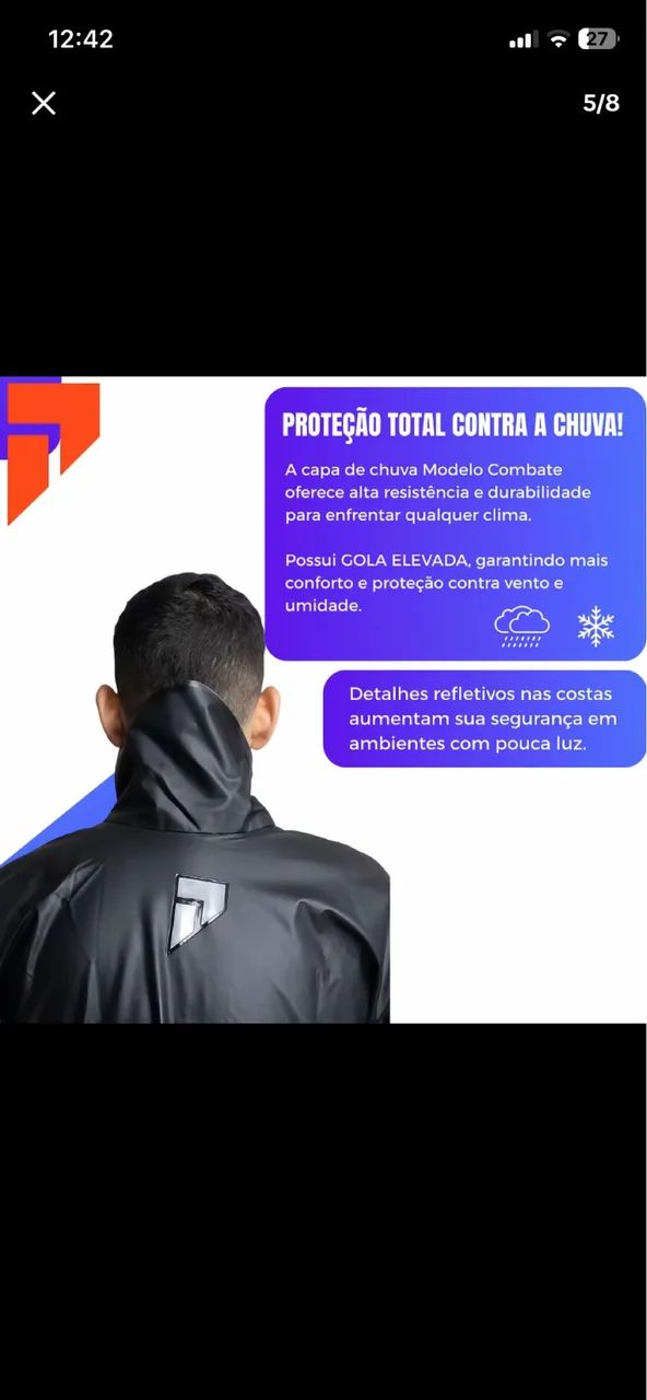 Capa de chuva GG - Foto 4