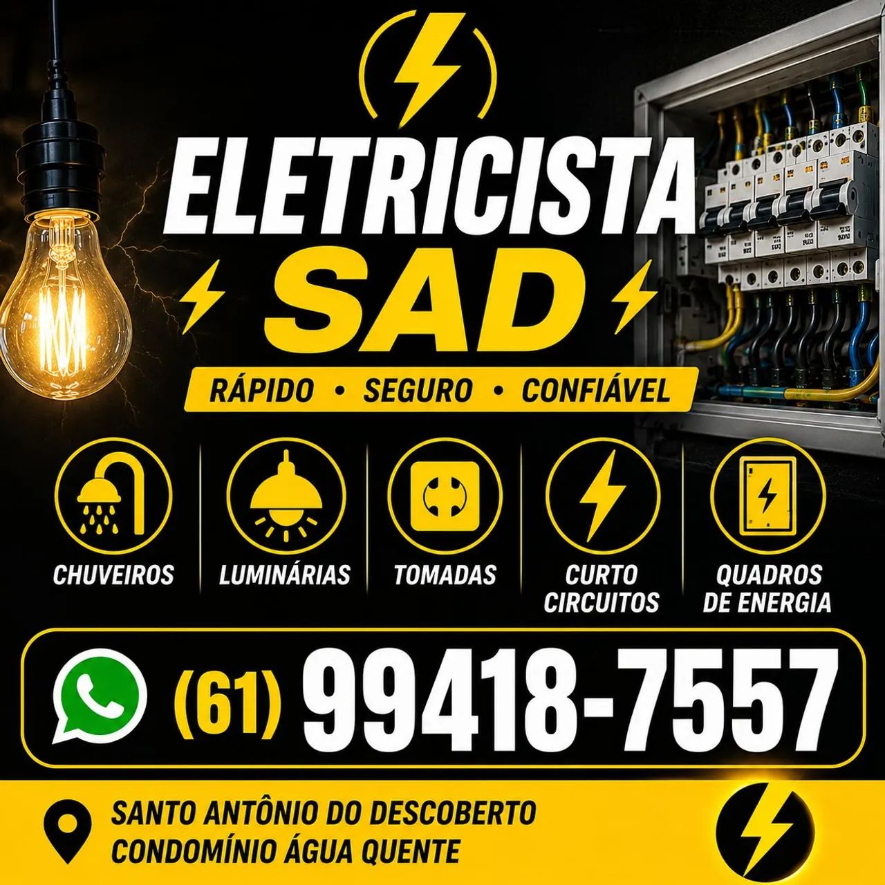 Eletricista em Santo Antonio do Descoberto