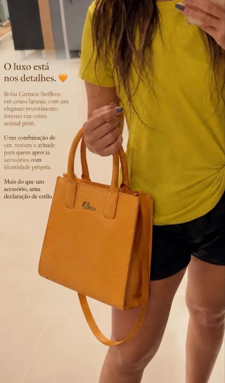 Bolsa em Couro Carmen Steffens 