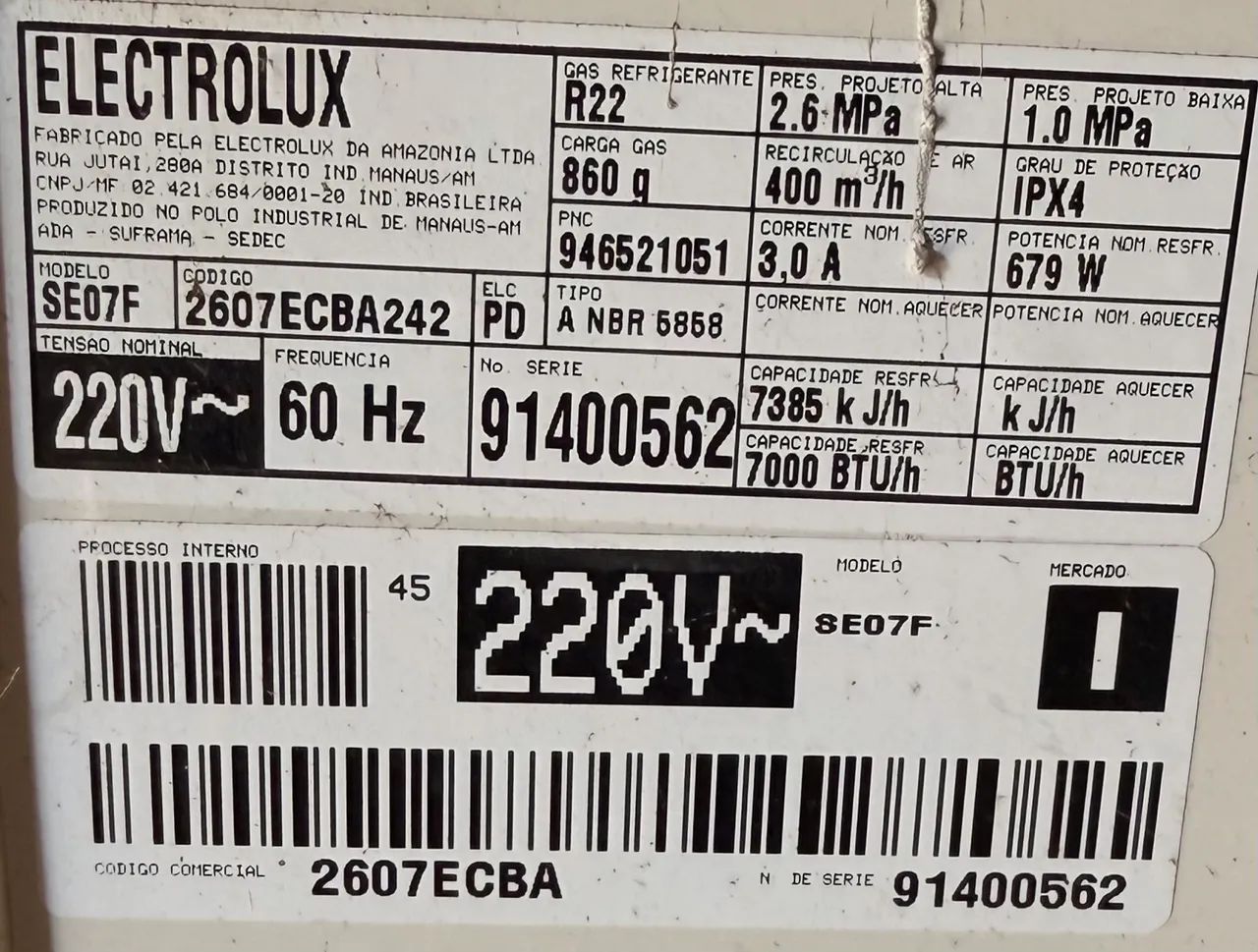 AR CONDICIONADO SPLIT ELECTROLUX 7000 BTUs - Foto 5