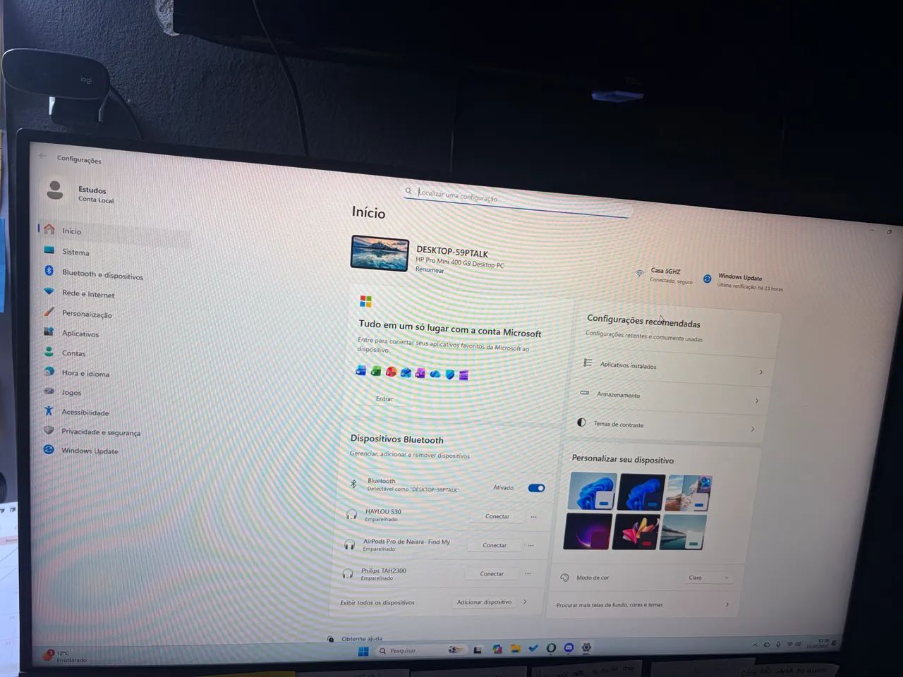 Hp elite computador mini 