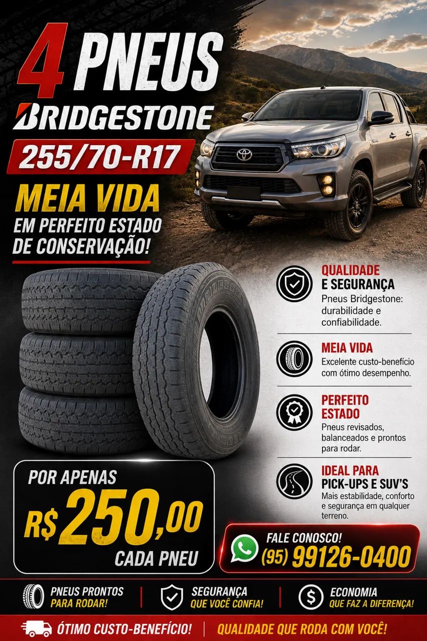 Pneus Bridgestone 255/70-R17