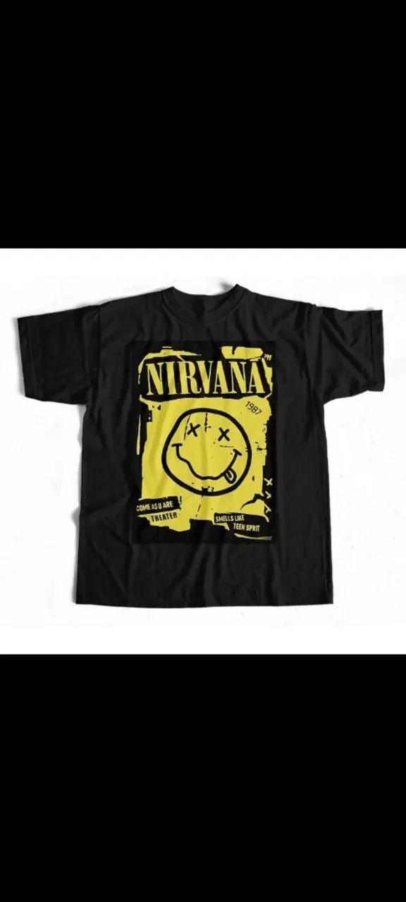 Camiseta de rock banda Nirvana 