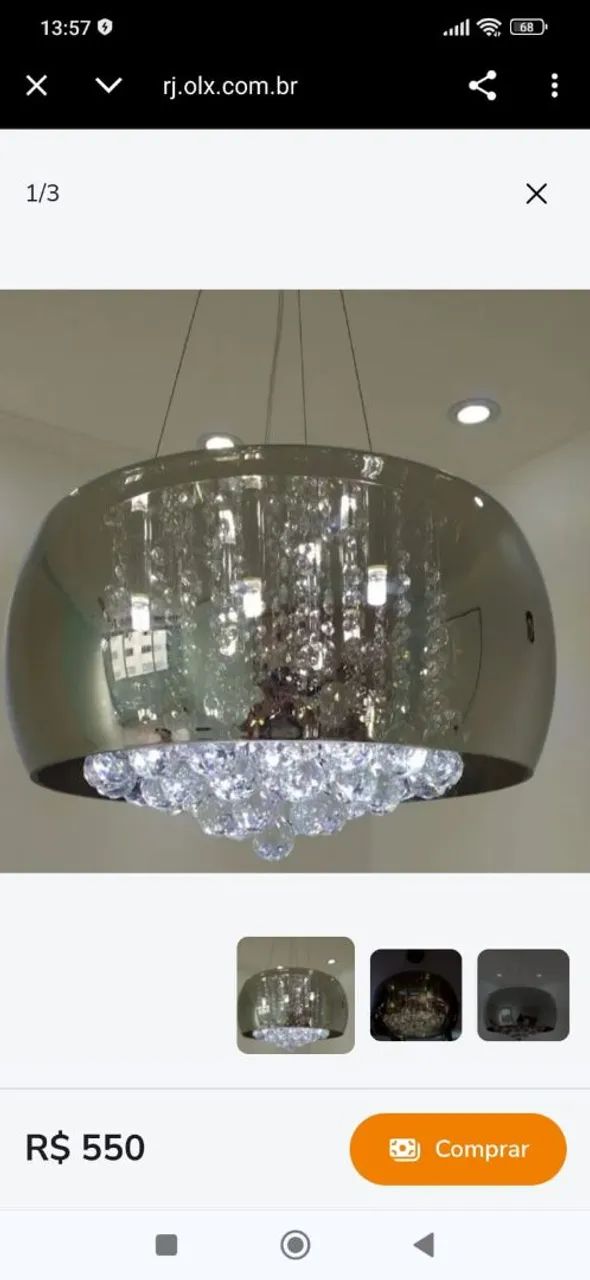Lustre Cristal Sala de Jantar