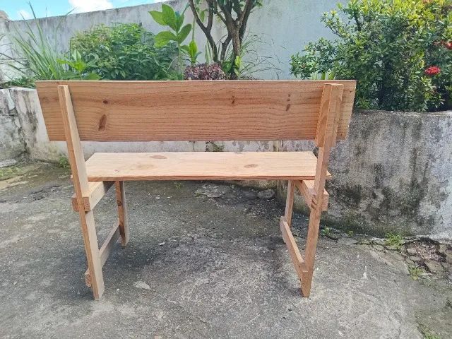Banco Madeira Pinus 1metro R$ 40,00 Unidade - Foto 2