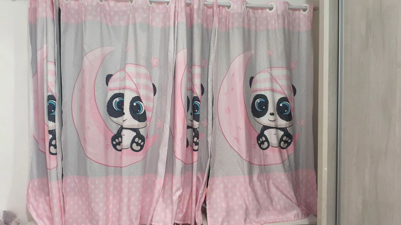 Cortinas infantis urso 