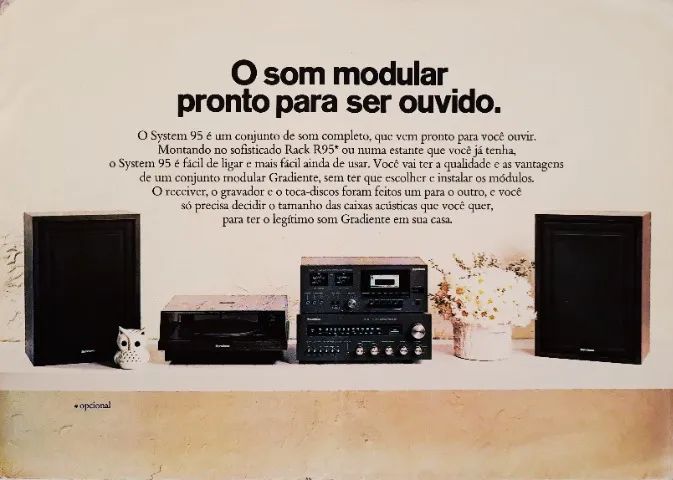 som modular gradiente system 95, toca discos, receiver e caixas, funcionando, manual - Foto 5
