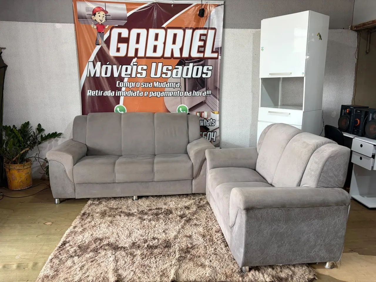 Sofa 2 e 3 lugares ótimo estado ((ENTREGO GRATIS)) - Foto 4