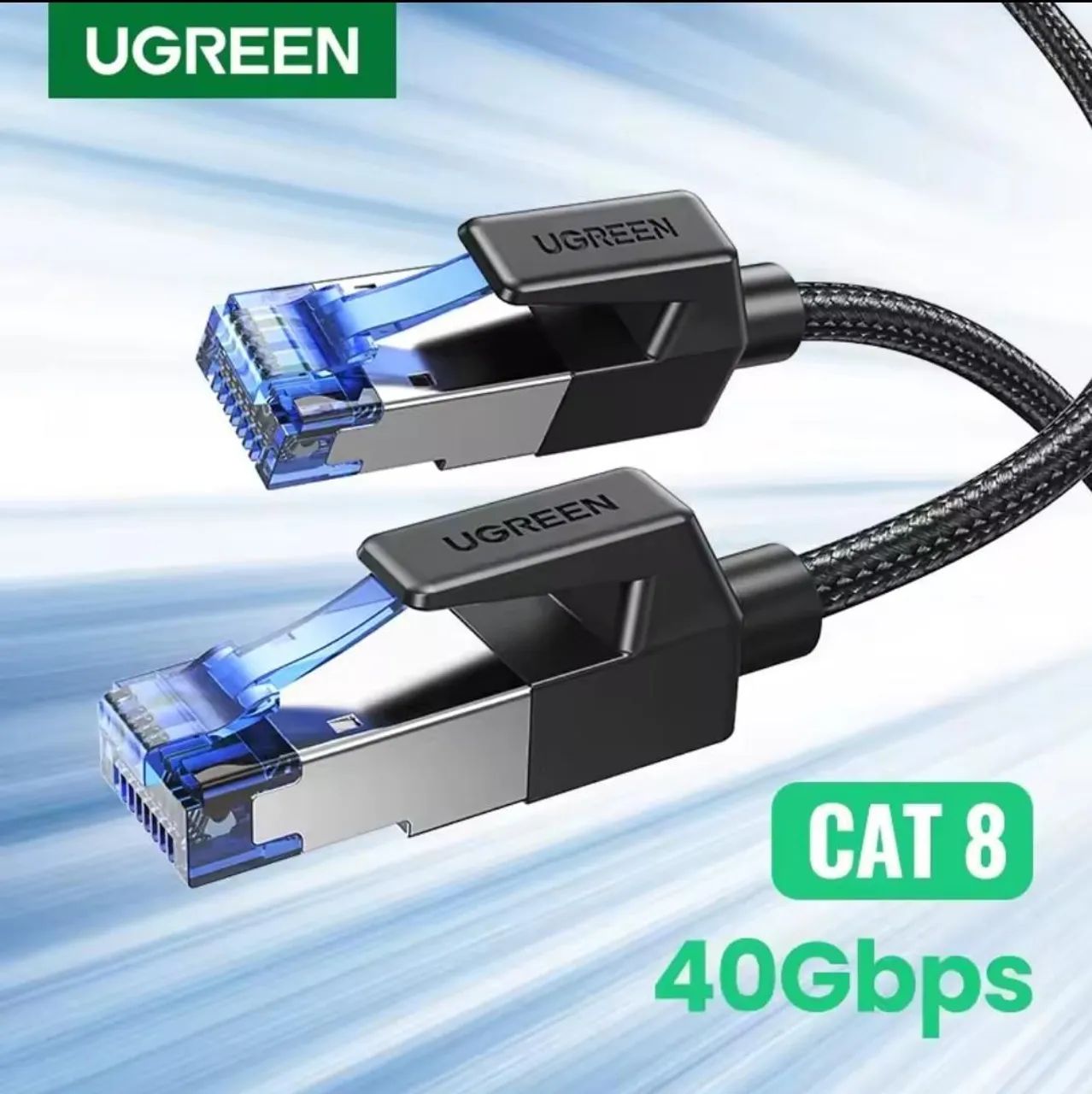 Cabo Ethernet Redondo Cat8 Classf/ftp Com Malha De Nylon 1mt Ugreen