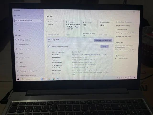 Negociável notebook Lenovo ideapad S145-15 HD 1Tera - Foto 4