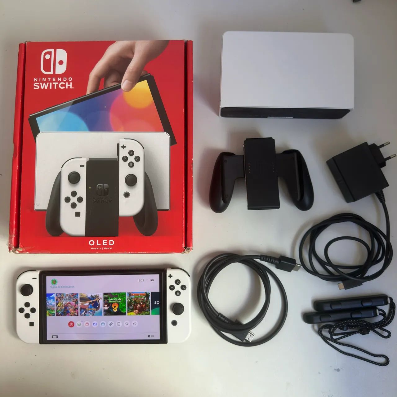 Nintendo Switch Oled Desbloqueado 128gb Usado