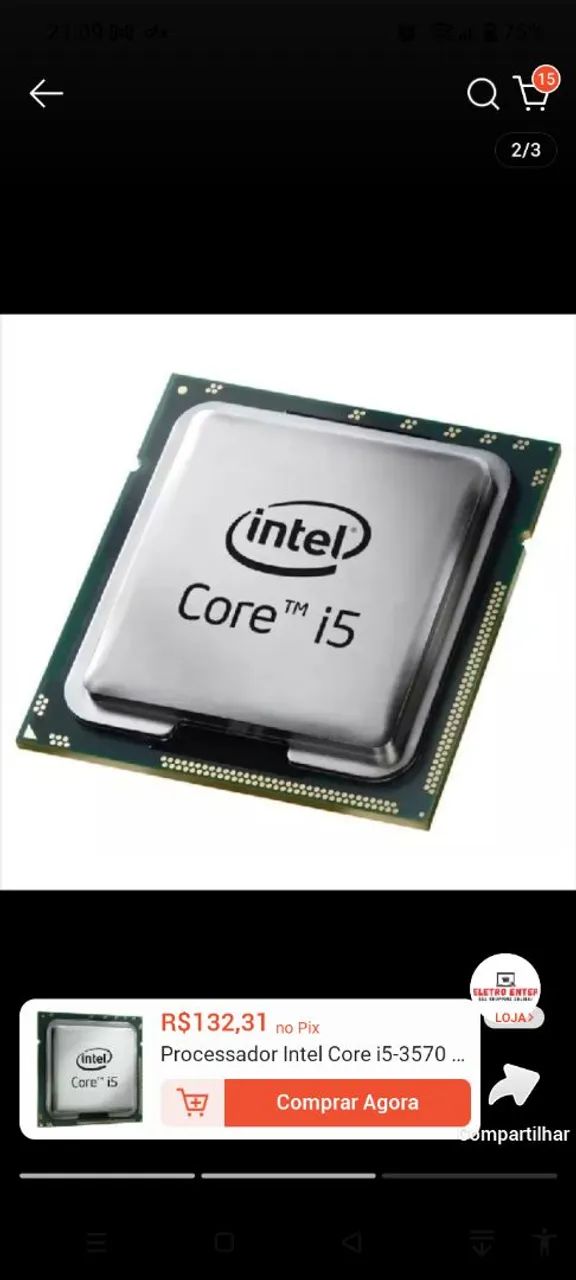 Intel Core i5-3570 3ª Geração LGA1155 - Funcionando Perfeitamente - Foto 2
