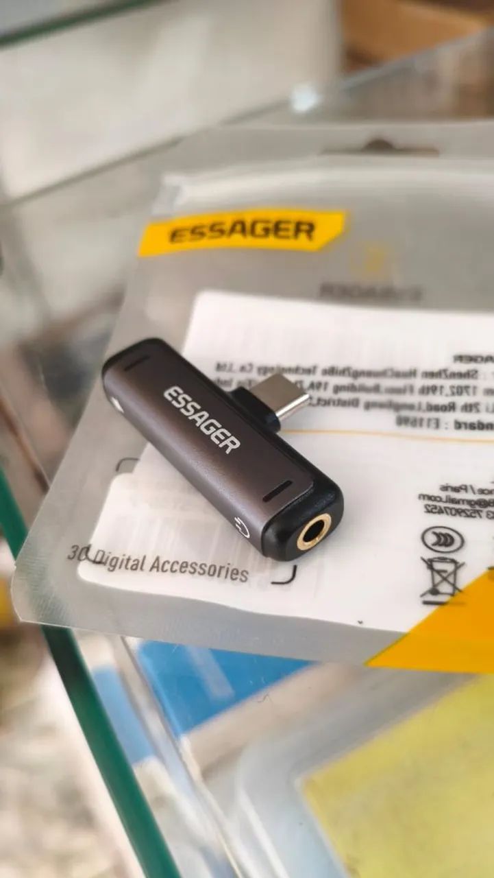 Essager adaptador tipo C 60w 2 em 1 para áudio  - Foto 2