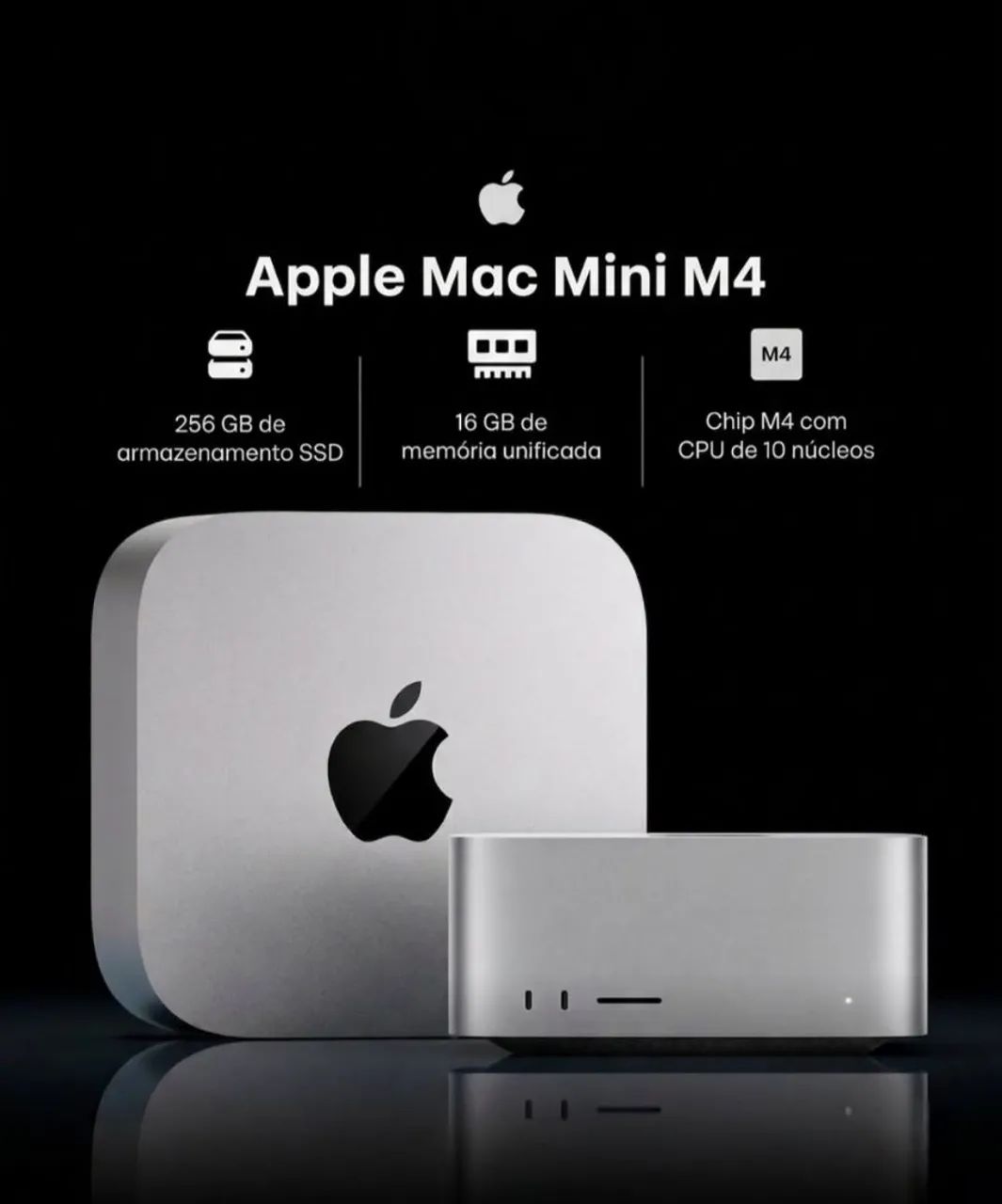 Mac Mini M4 16GB RAM 256GB SSD, Lacrados, Nota Fiscal, Garantia de