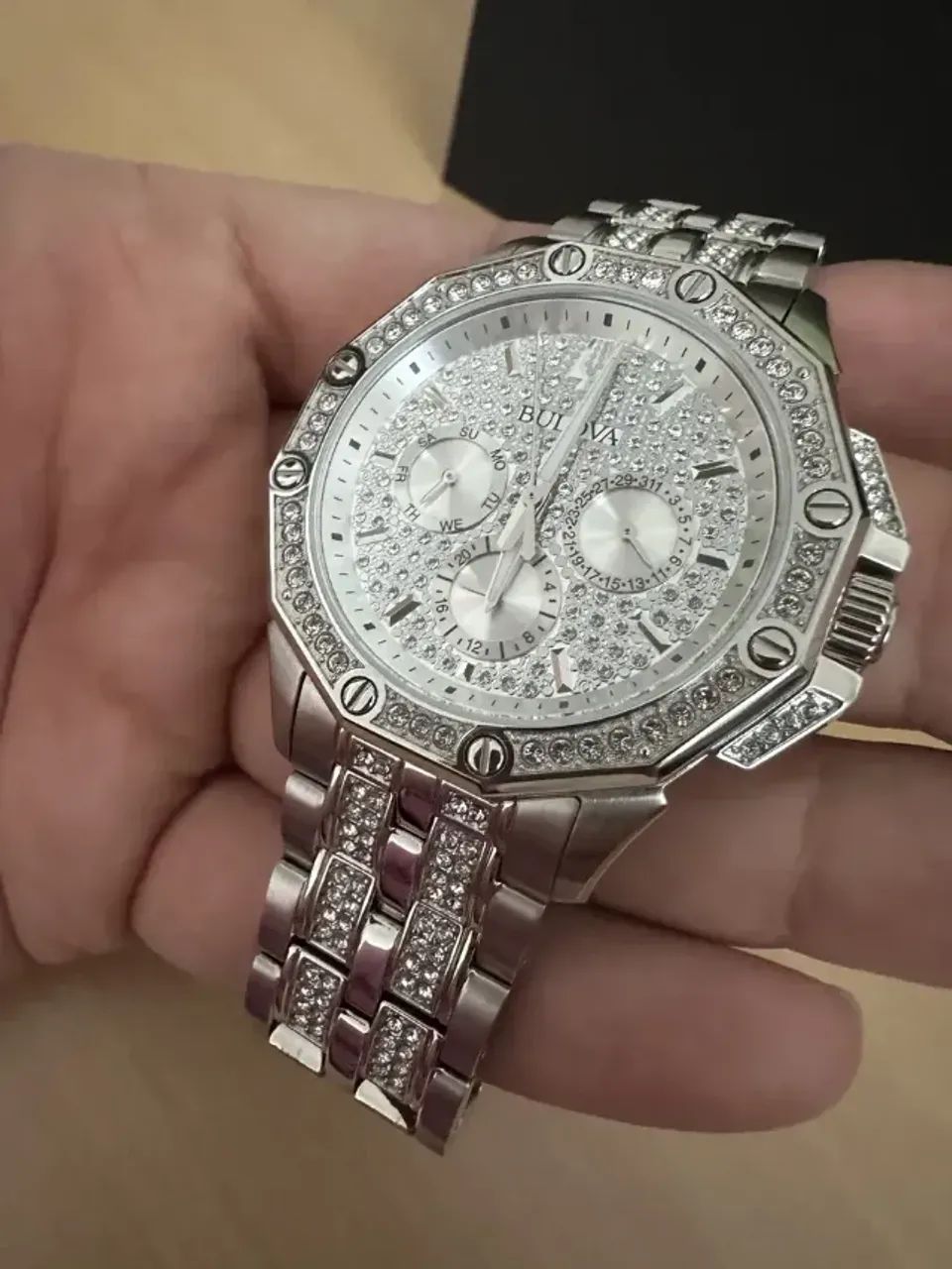 Relógio Bulova Crystal Octava 96C134 Original Prata com Cristais - Foto 2