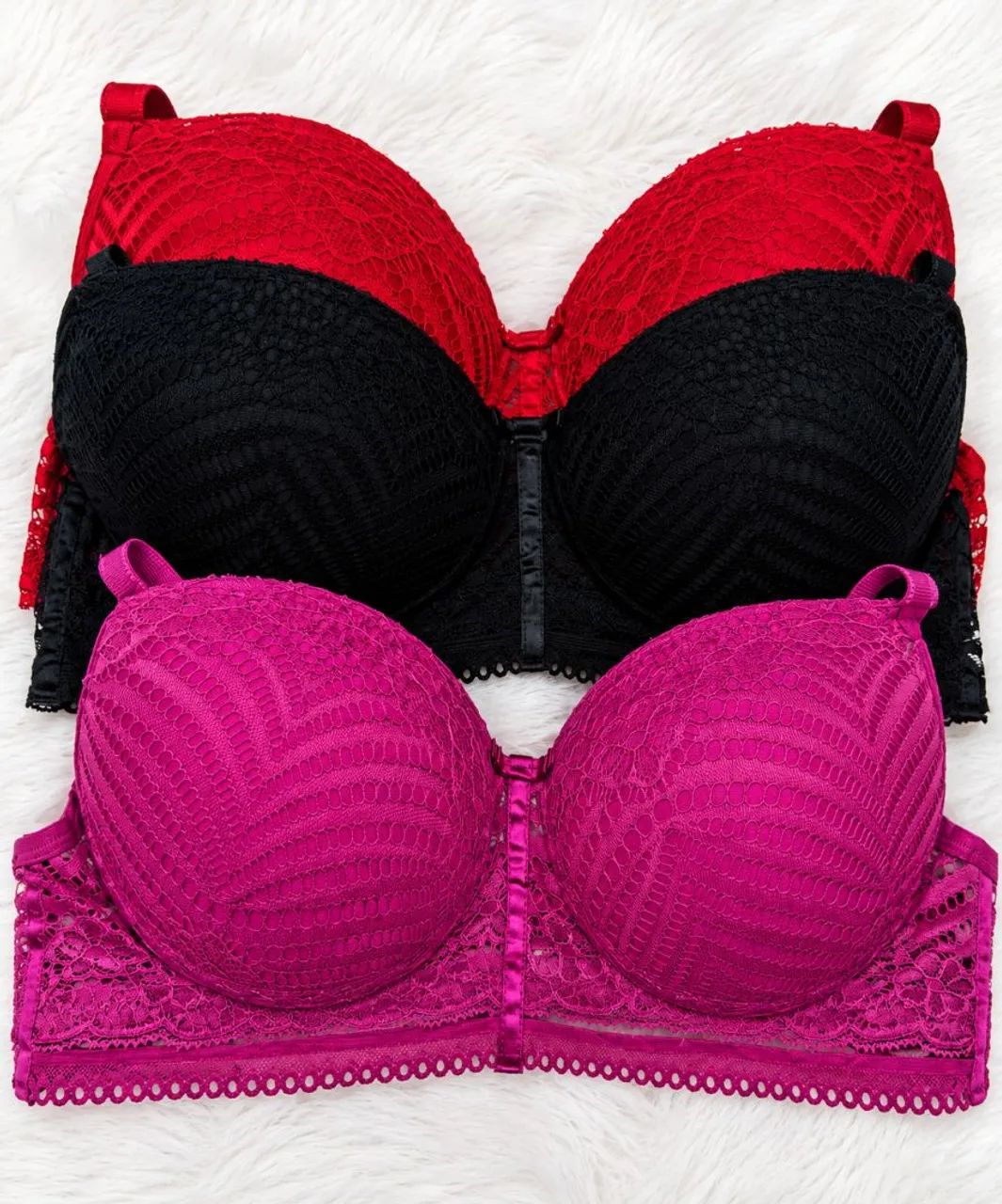 Sutiã Plus Size de Bojo Reforçado Renda Premium - Foto 2