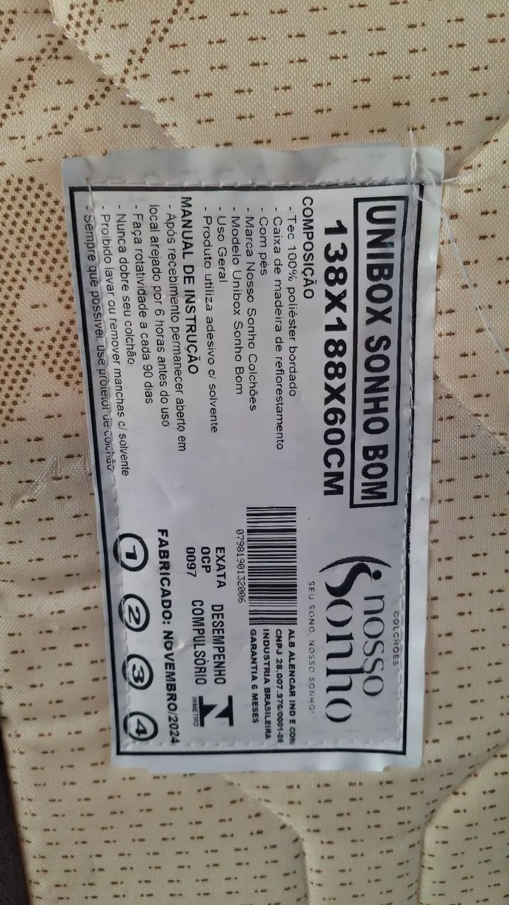 Cama box com 1 ano de uso ( contém os pés) - Foto 4