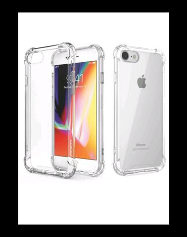 Capinha de iPhone 7 e 8 com pelicula de vidro