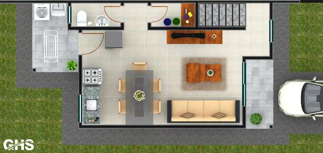 Sobrados Novos 3 dormitorios super terreno 310m² 79 m2 construido financiamento facilitado - Foto 6