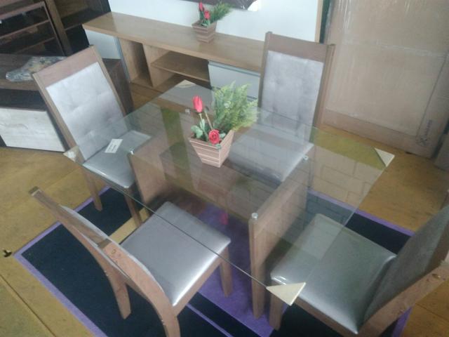 Mesa De Jantar 4 Cadeiras Nova - Foto 2