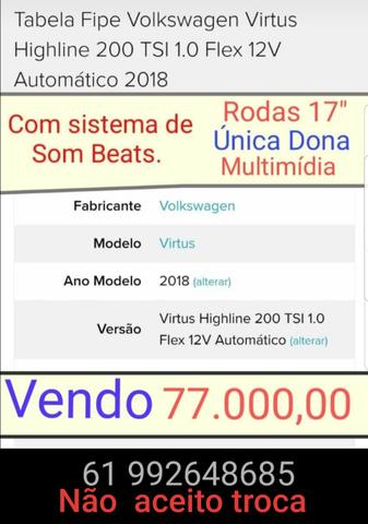 Virtus Highline 1.0 Turbo Única Dona $ 77.000,00 - Foto 6
