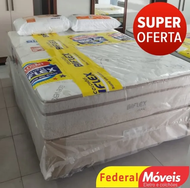 CAMA BOX CASAL BASE + COLCHAO SUPER OFERTA TEMOS CREDIARIO