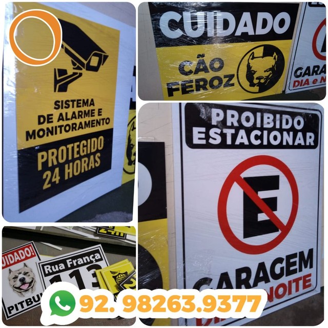 Proibido Estacionar - Placa de Sinalização - Foto 4