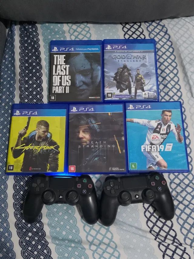 PS4 PRO 1TB + 5 JOGOS + 2 CONTROLES - Videogames - Engenho