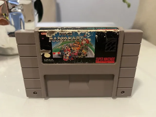 Cartucho de Super Nintendo International Superstar Soccer com Caixa e Berço