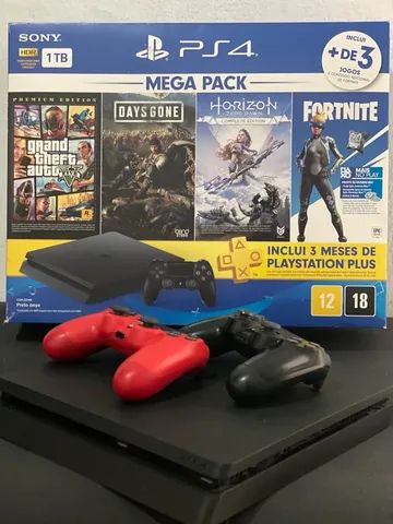 Playstation 4 Ps4 Semi Novo 1TB + 2 Controles Originais + GTA V