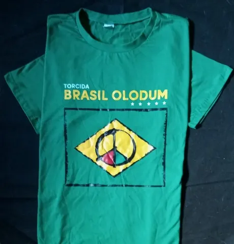 CAMISA DO BLOCO AFRO OLODUM " TORCIDA BRASIL OLODUM " ORIGINAL