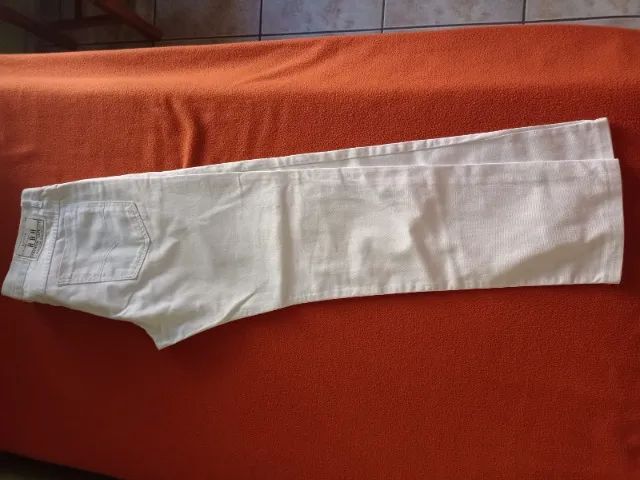 calça jeans branca n46  - Foto 3