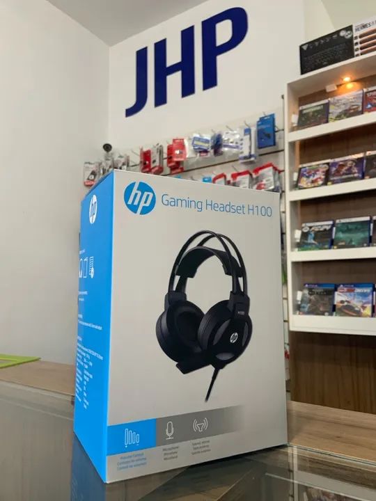 Headset Gaming HP H100 Preto - Loja física - Parcelamos sem juros