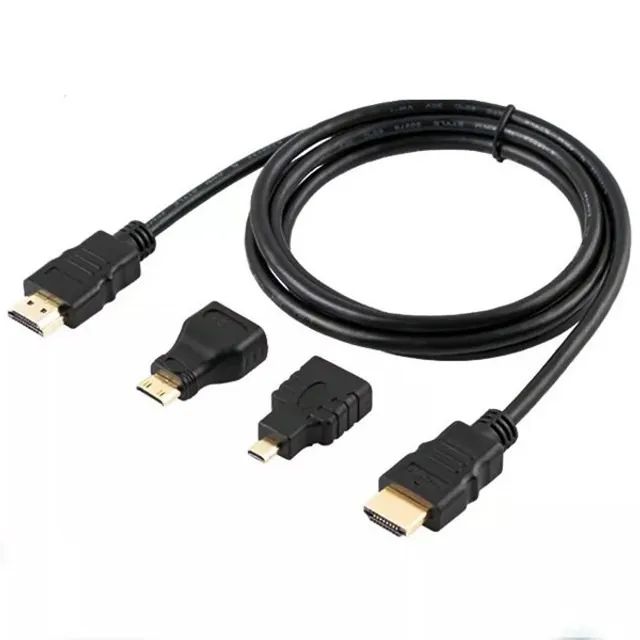 Hdmi 3em 1 Micro E Mini Hdmi  Hdtv1.4 1,8m Xt2063 Xtrad - Foto 2