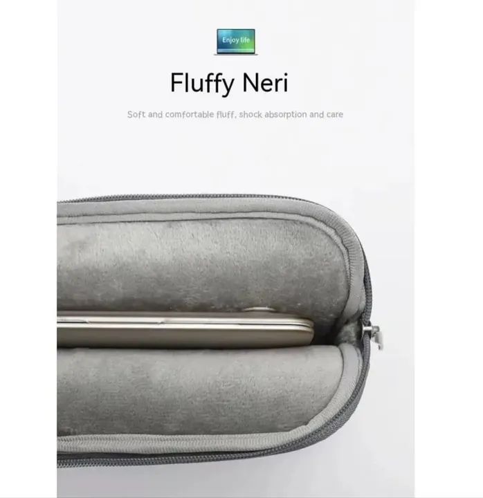 Capa bolsa para Macbook Notebook 13" polegadas(Preto/Cinza) - Foto 5