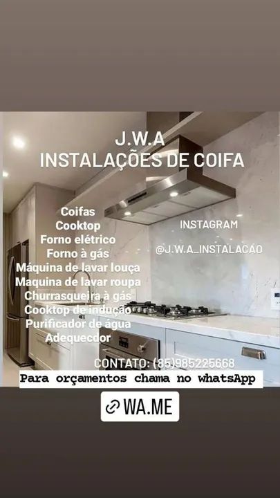 J.W.A INSTALAÇÃO DE COIFAS  - Foto 2