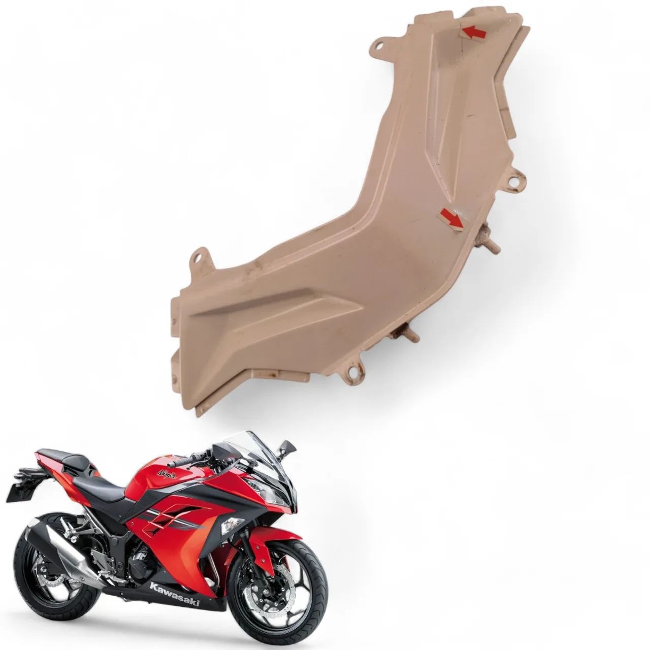 Carenagem Entre Banco Kawasaki Ninja 300 2013 - Peças para motos