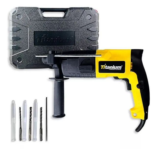 Martelete Eletropneumático Titanium Rompedor Perfurador 650w 3J Reversível 220V + 3 brocas - Foto 2