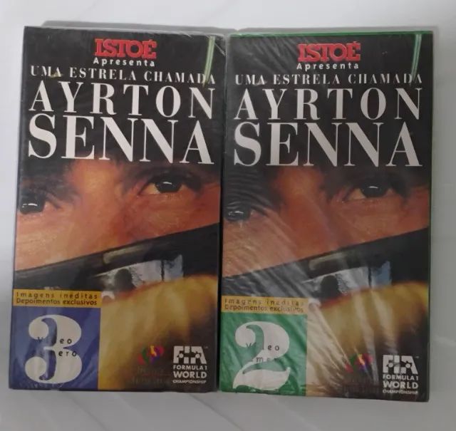 2 VHS Uma Estrela Chamada Ayrton Senna novos Lacrados, grande oportunidade para fãs  