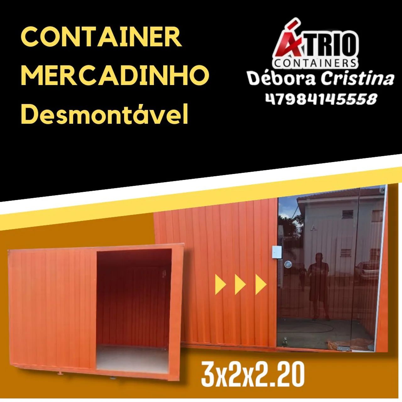 Container mercado personalizado 