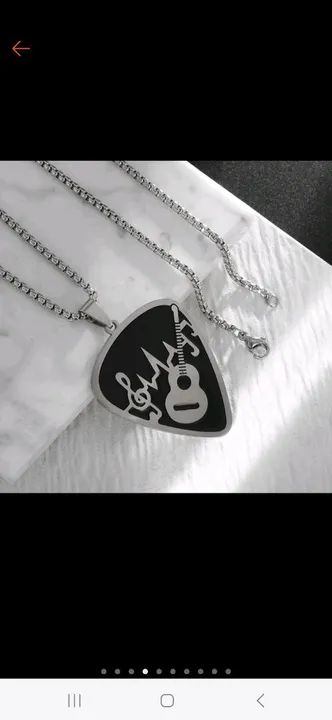 Colar de guitarra em aço inoxidável  - Foto 2