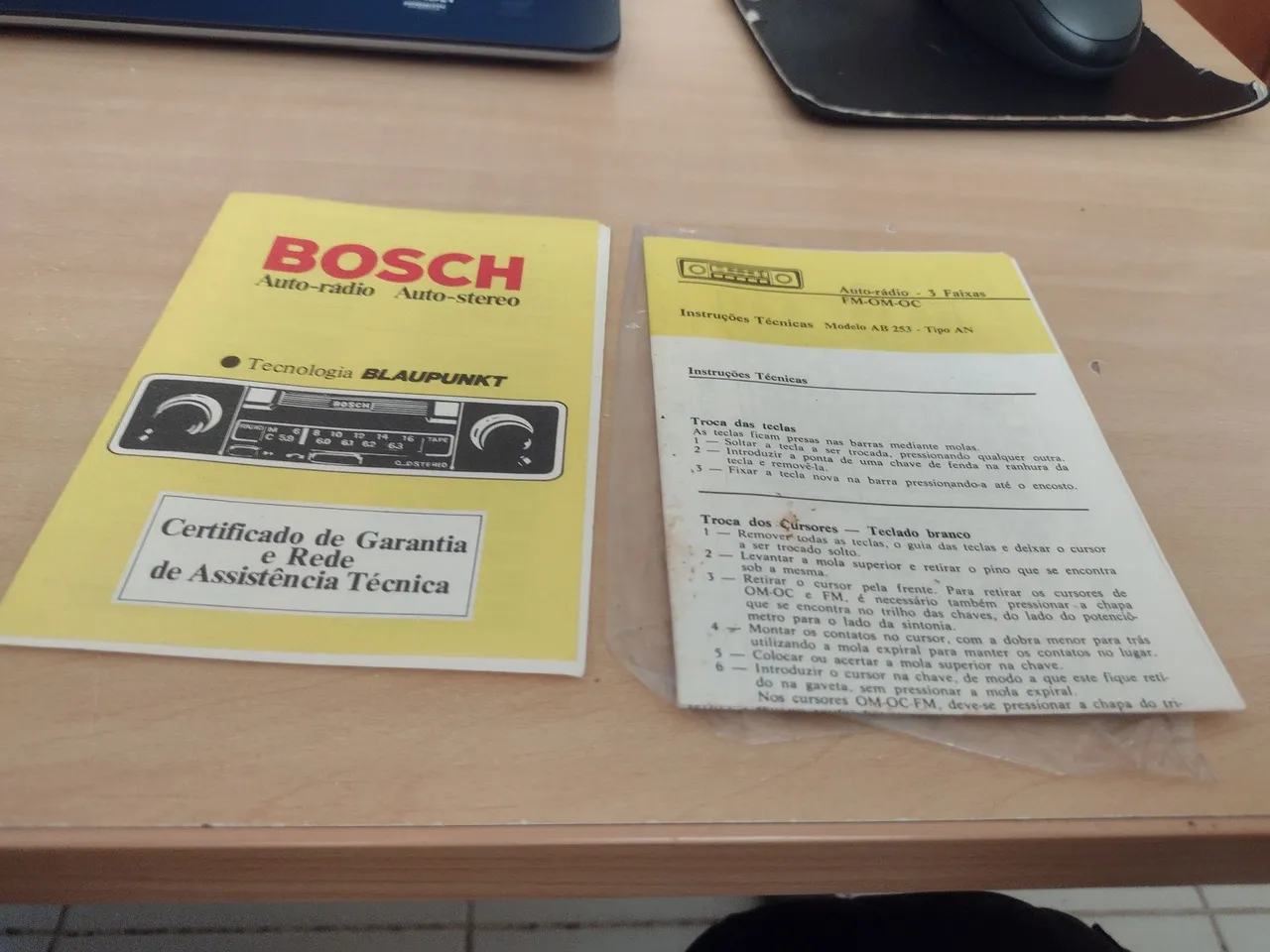 Manual original Rádio Bosch 1978