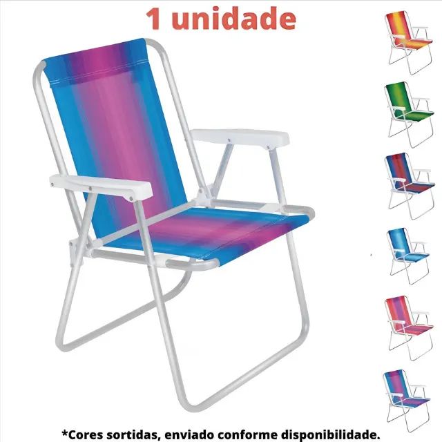 Cadeira De Praia Aalta De Aluminio