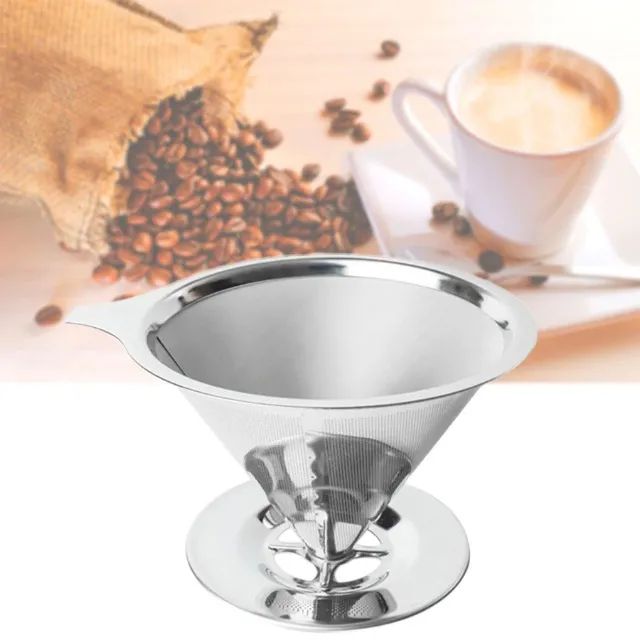 Coador De Cafe Aço Inox Reutilizavel Ecologico Tamanho 102 - Foto 3