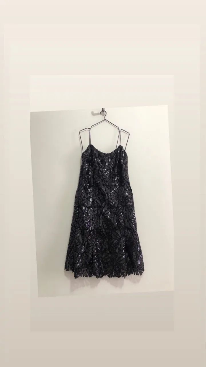 Vestido todo em paetê G da Amissima 