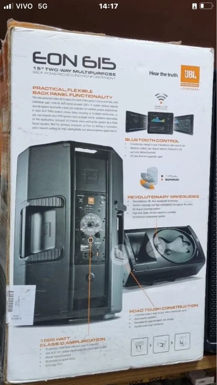 Caixa de Som JBL EON615 15 polegadas - Foto 2