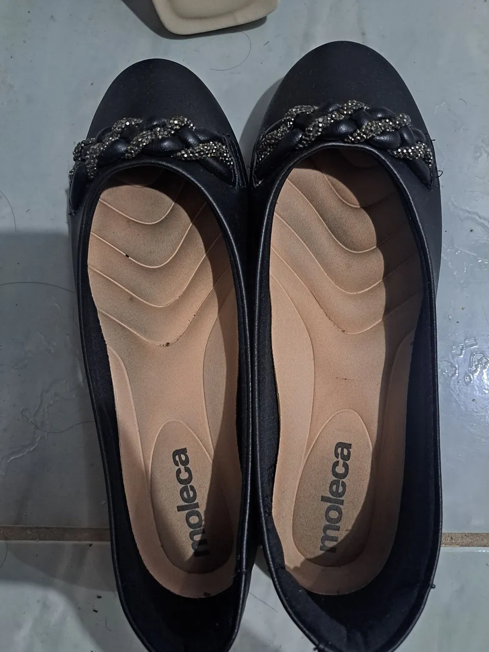 Sapatilha Moleca Preta com Detalhe