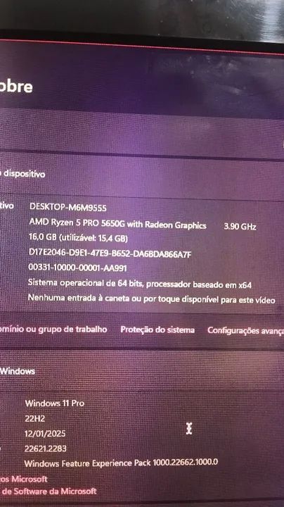 Kit Ryzen5 pró 5650g+16gb+SSD 120gb 1300 reais, aceito trocas, é só olhar o anúncio  - Foto 3