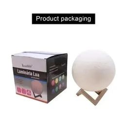Lua led luminaria amarelo a bateria 8cm de diâmetro com suporte novo - Foto 3